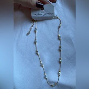 Fashion Jewelry Gold Pearl Necklace